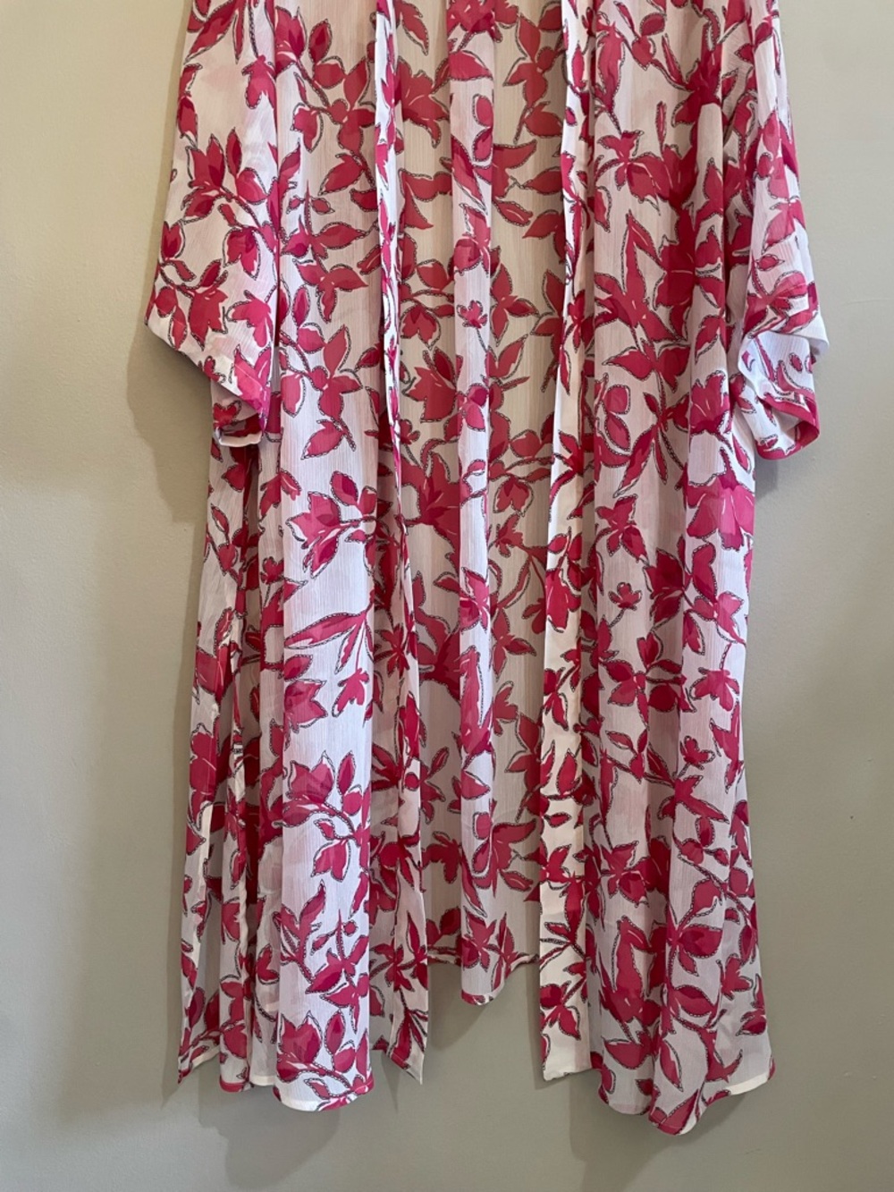 Penningtons White & Pink Floral Open-Front Kimono – Plus Size 4X/5X NWoT - Picture 9 of 14